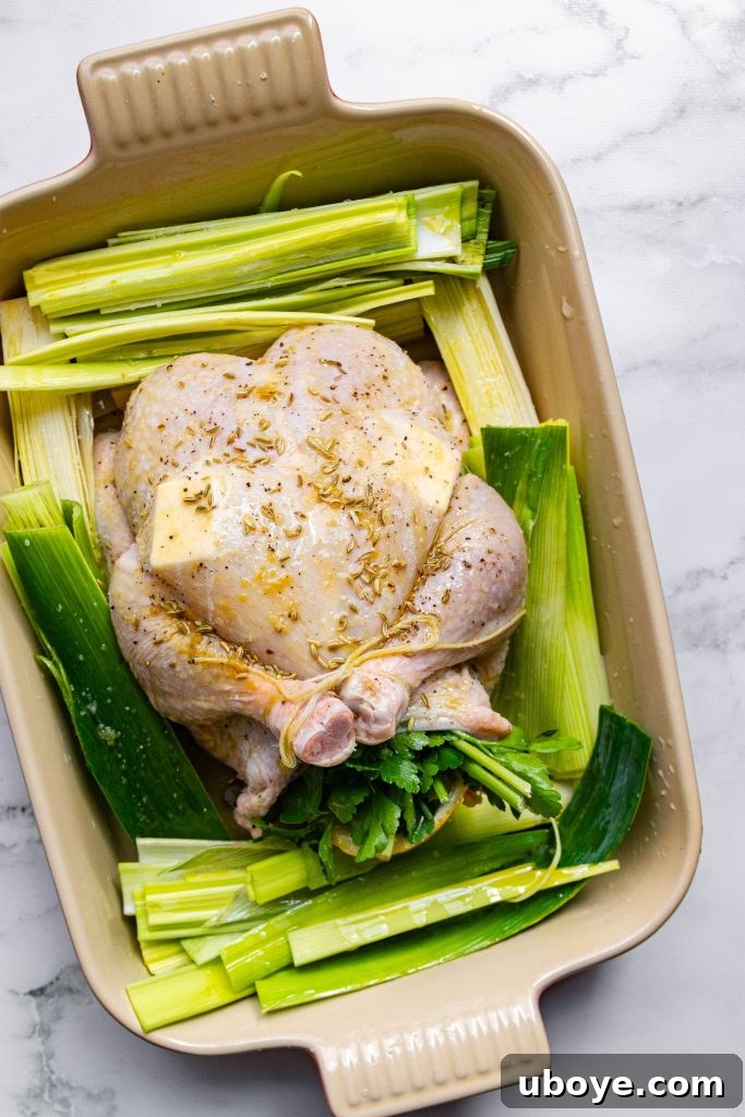 Zesty Salsa Verde Roasted Chicken 6 Olive oil roast chicken with salsa verde