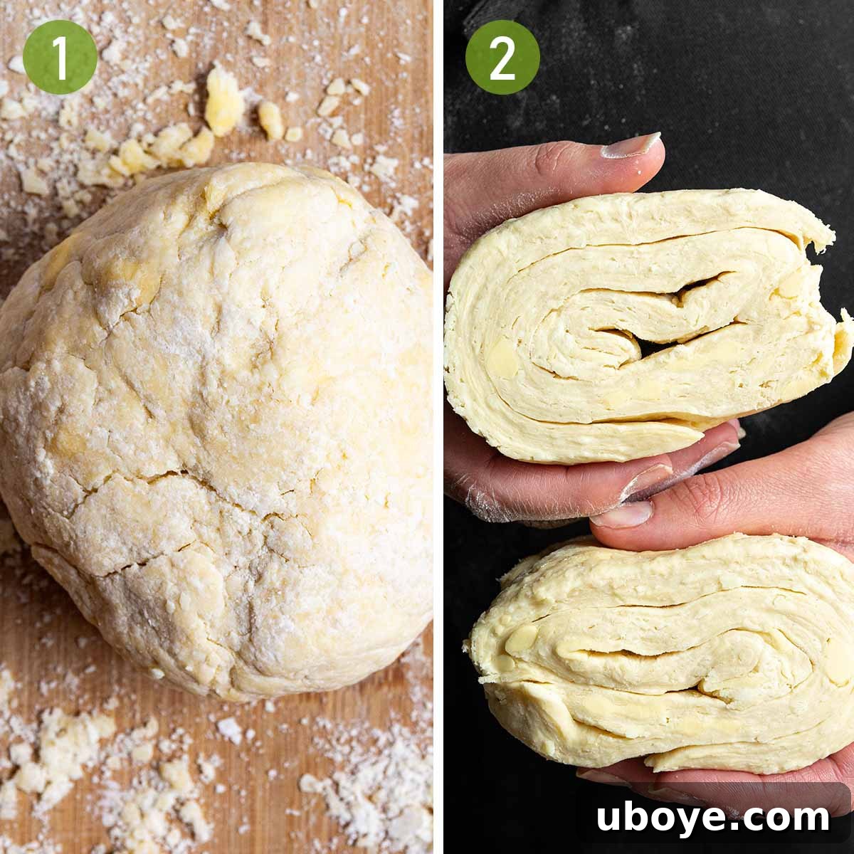 making and laminating the pastry.