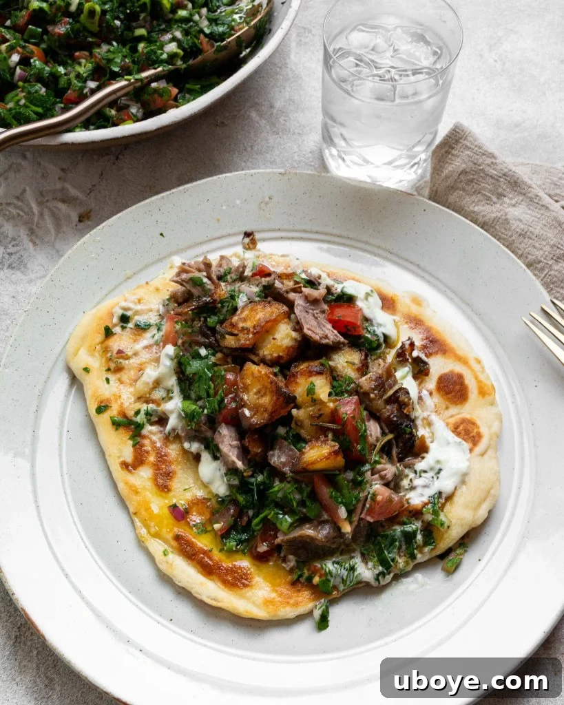 A selection of fresh ingredients for lamb souvlaki