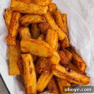 Savory Chicken Salt Chips 7 Close-up of perfectly cooked hot chips with chicken salt, presented as the recipe hero image.