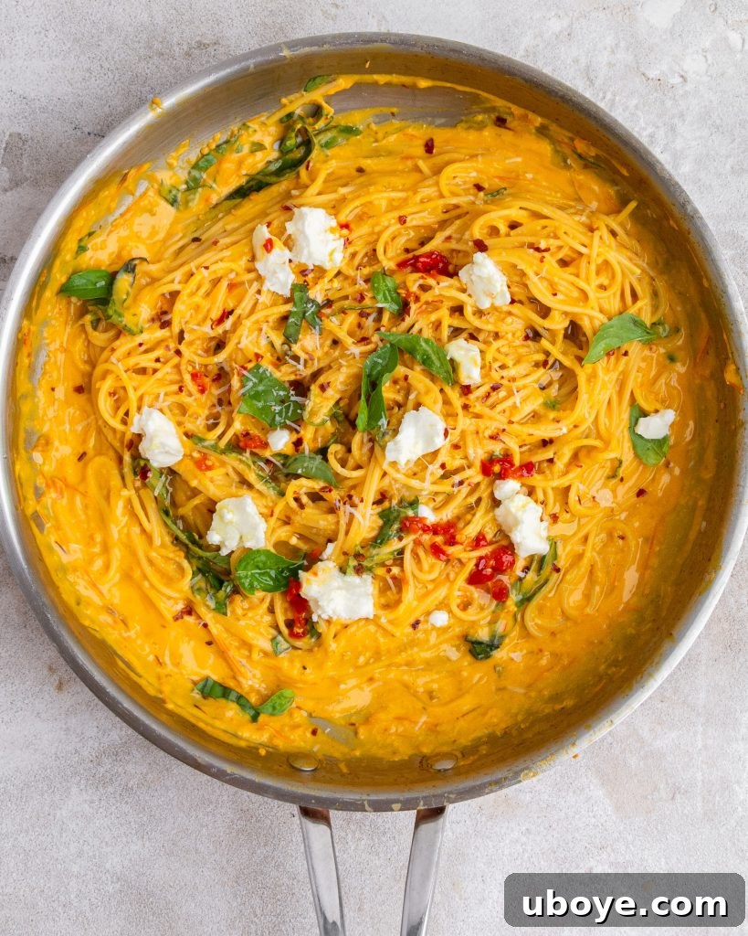Roasted tomato and goats cheese pasta