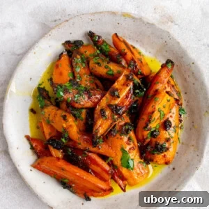 Hot honey roasted carrots