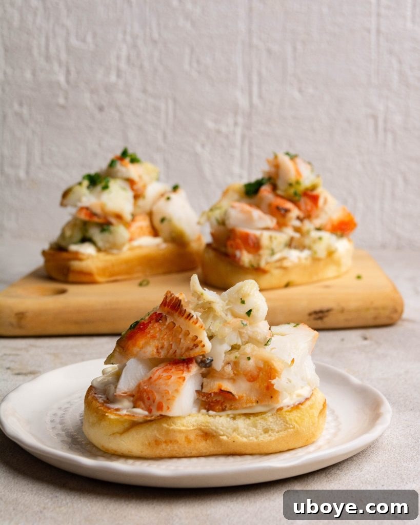 Toasted brioche buns for lobster rolls