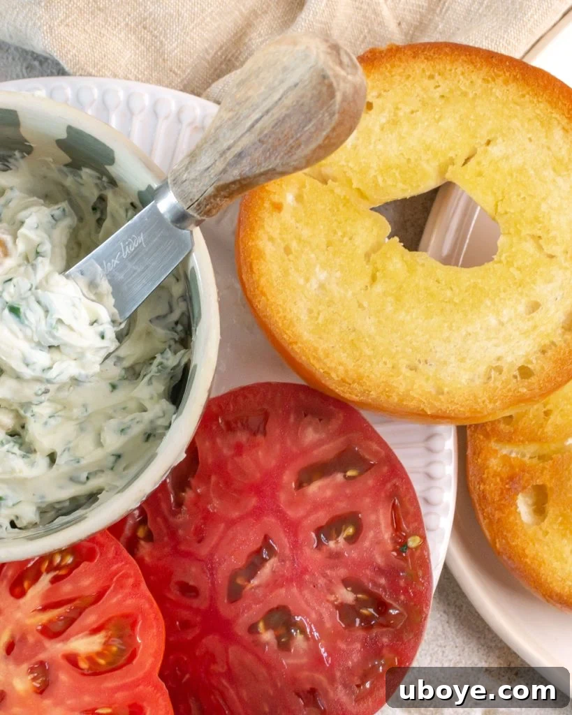 Bagel with Cream Cheese Perfection 6 Variety of bagel options on display, ready for gourmet toppings