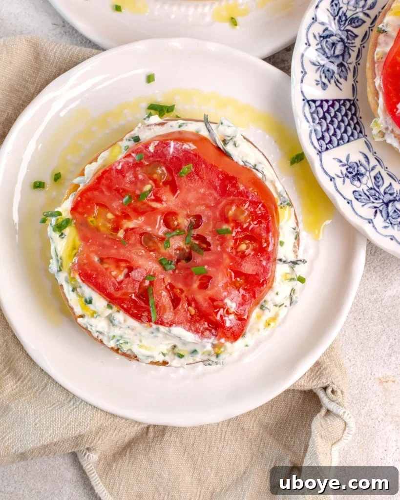 Bagel with Cream Cheese Perfection 8 Cream cheese mixed with roasted garlic and fresh herbs