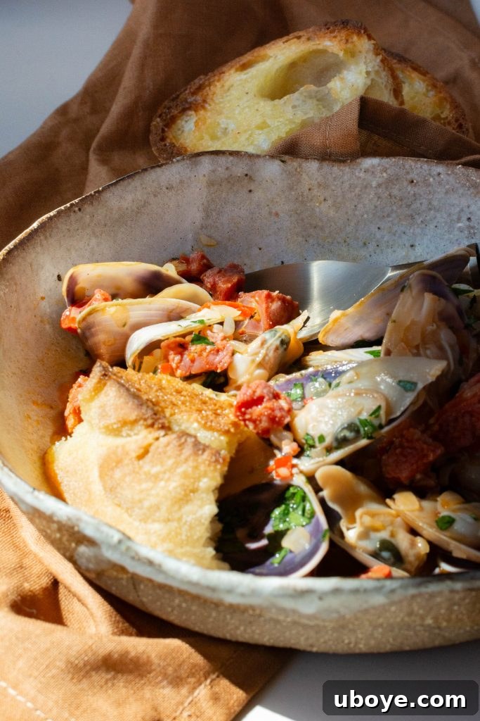 Sizzling Chorizo Clams 4 Chorizo clams