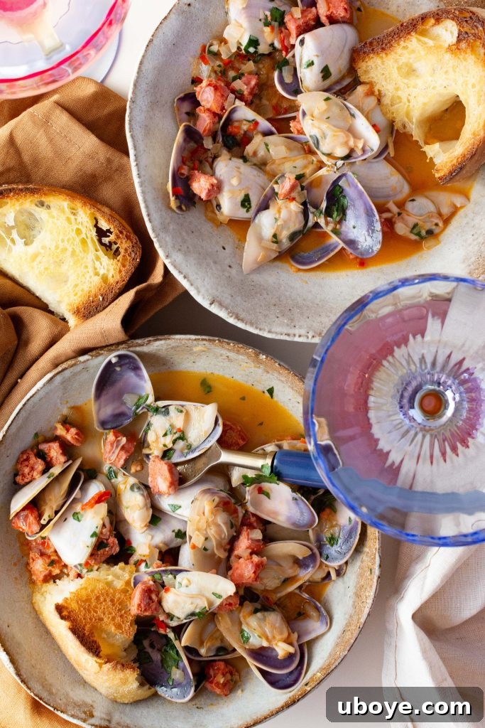 Sizzling Chorizo Clams 7 Chorizo clams