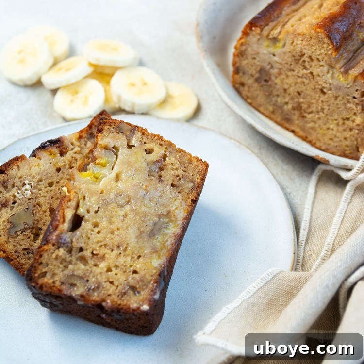 Decadent olive oil banana bread for Mother's Day dessert