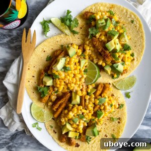 vegan tacos on a white plate