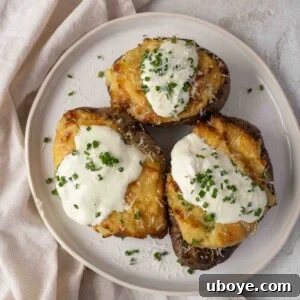 Garlic butter jacket potatoes