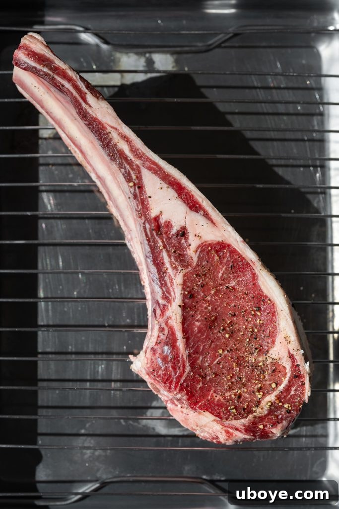 Perfectly cooked reverse seared ribeye, sliced to reveal even doneness