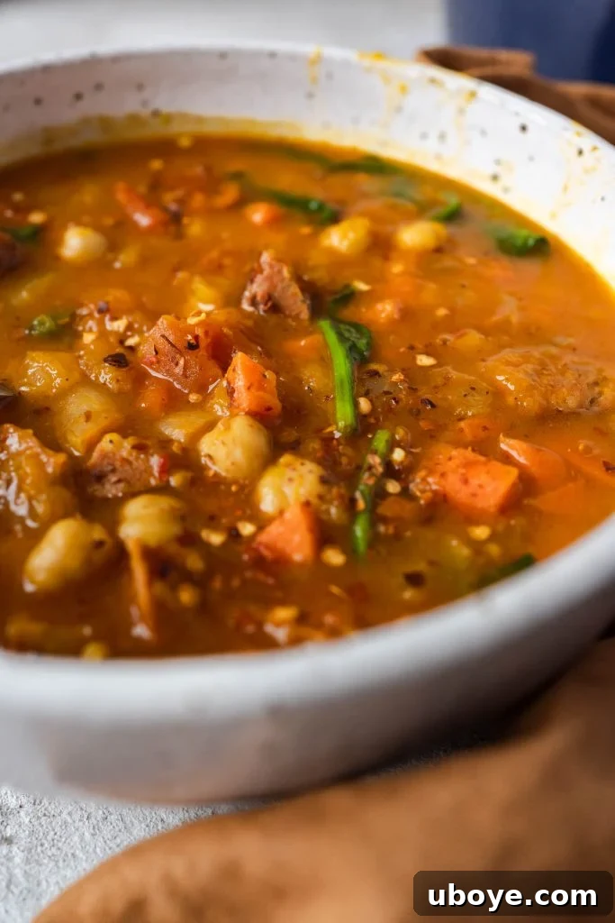 Spiced Pumpkin, Chorizo & Chickpea Harvest Soup 7 Saffron threads gently steeping in hot water, infusing their golden essence