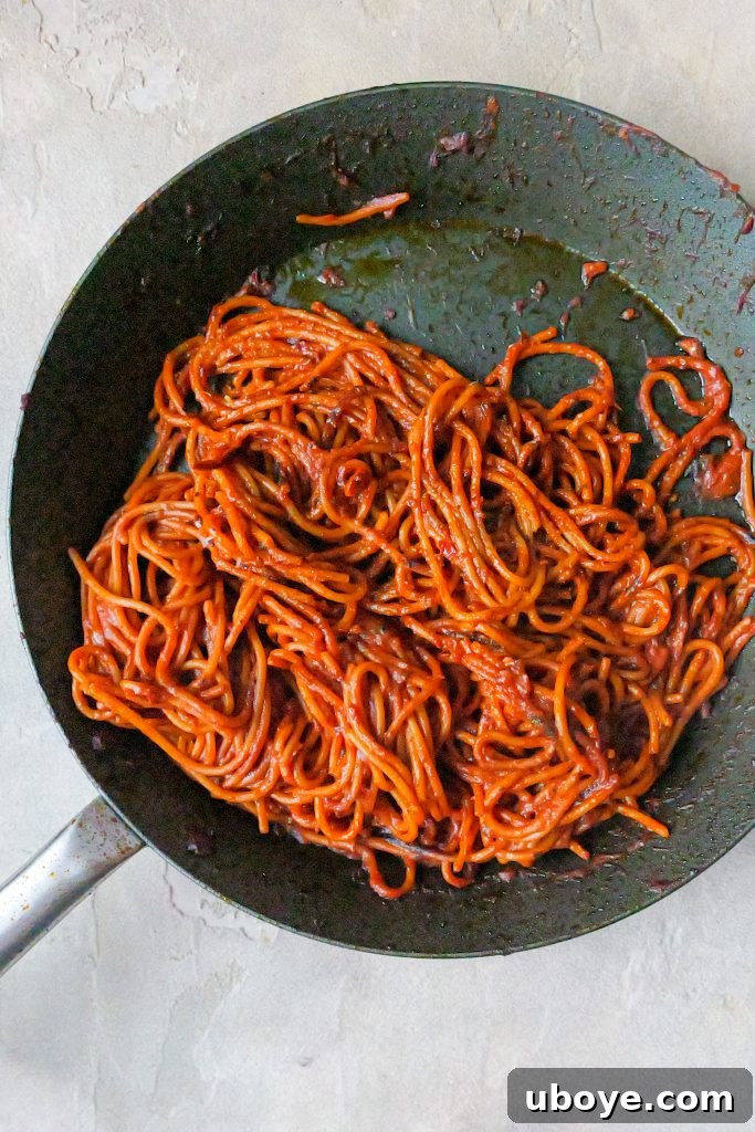 Pasta alla'Assassina, a fiery Italian spaghetti dish