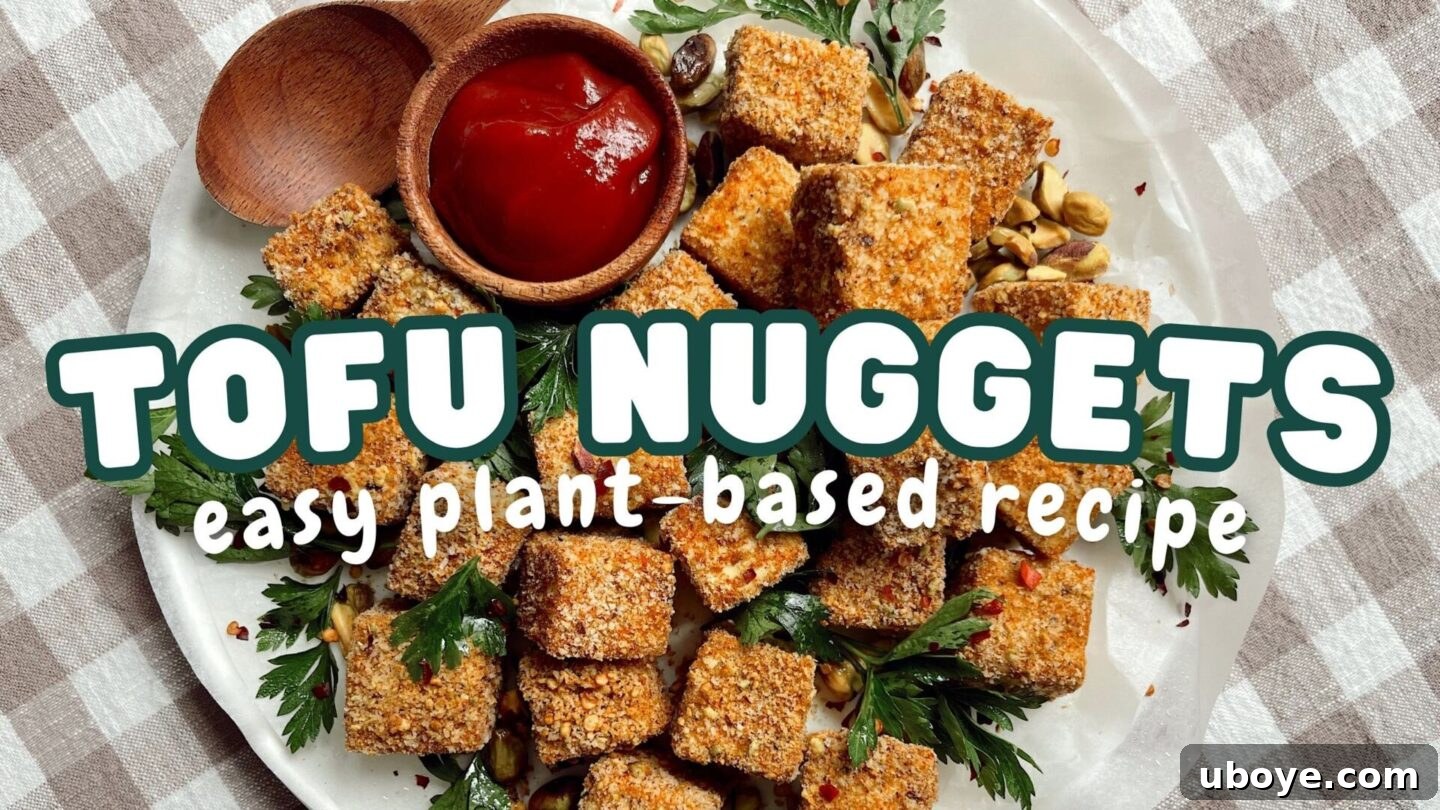 Video thumbnail for step-by-step recipe guide on making crispy pistachio tofu nuggets