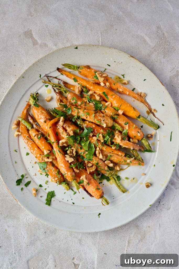 Garlic butter roasted carrots