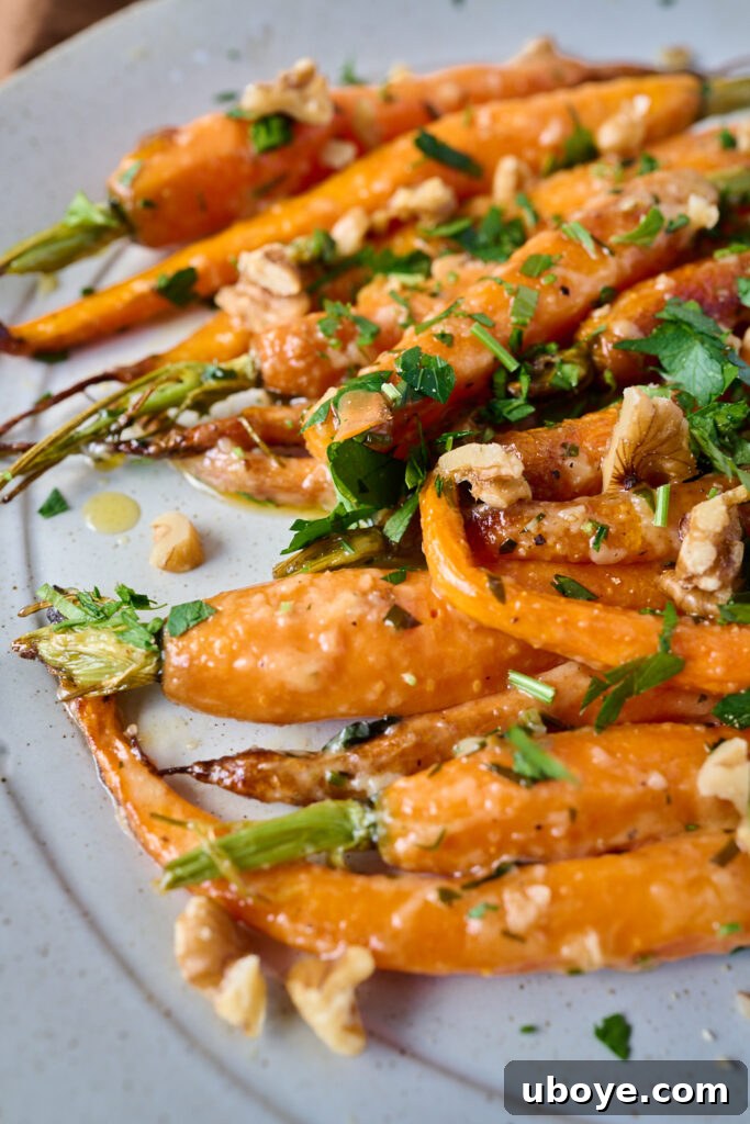 Garlic butter roasted carrots